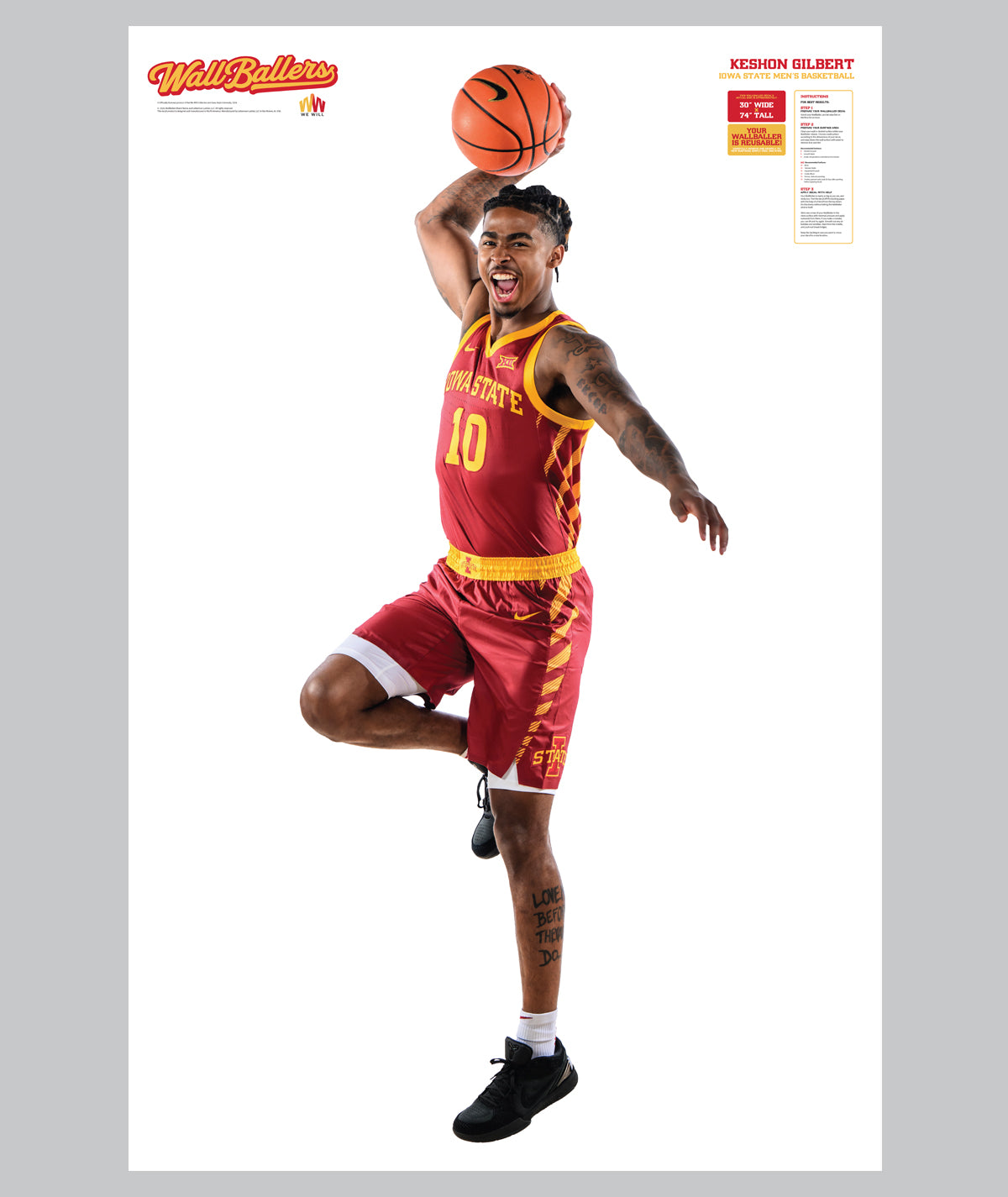 Keshon Gilbert - Iowa State Mens Basketball WallBaller